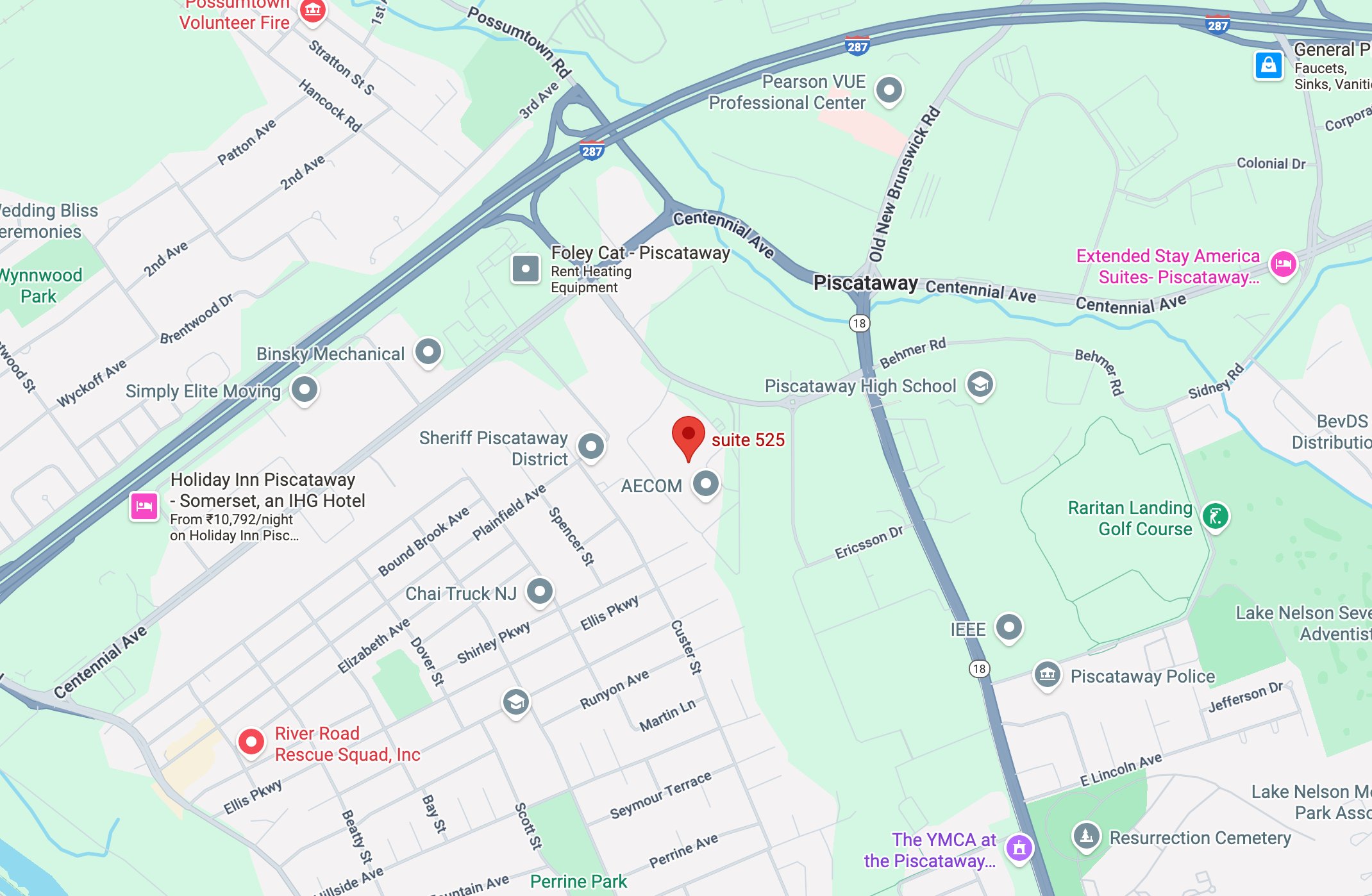 Map for Piscataway, NJ office