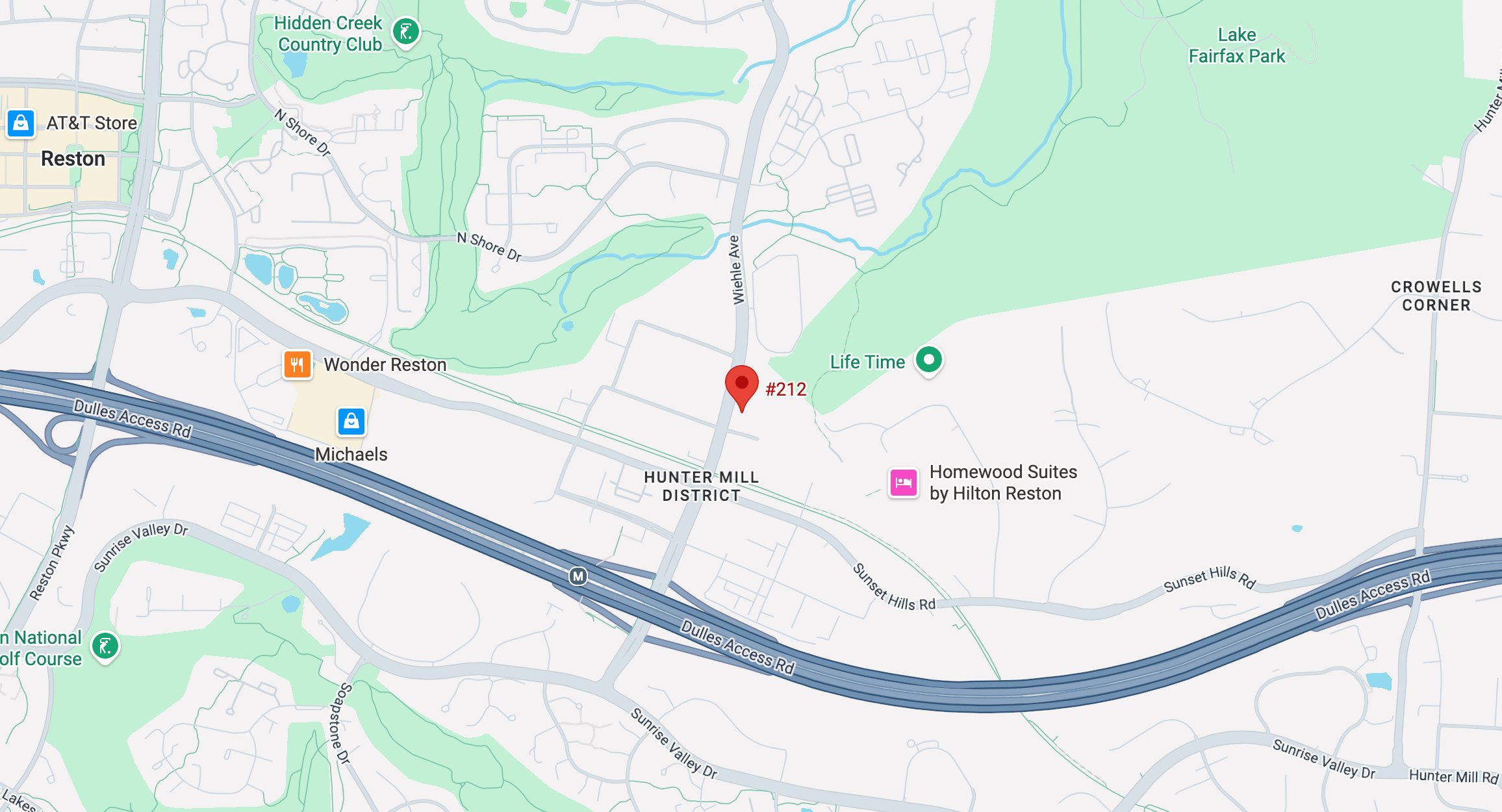 Map for Reston, VA office